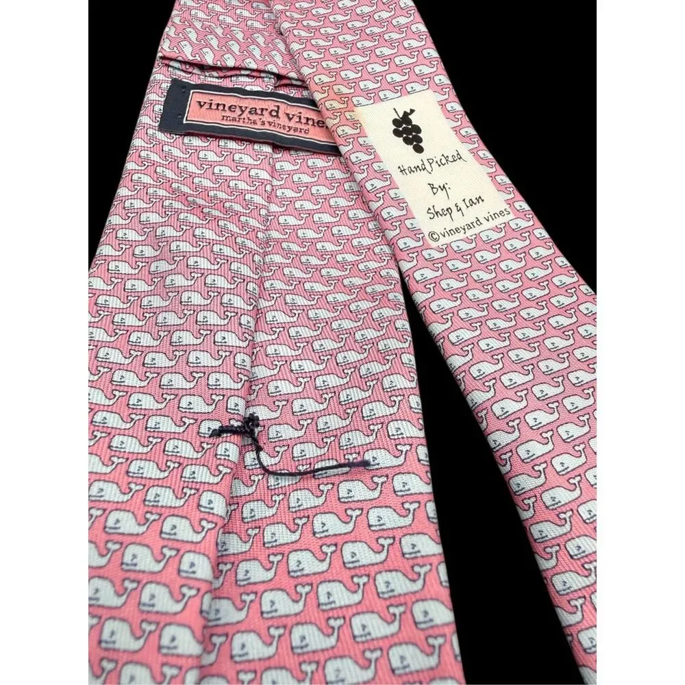 Pink Whale Pattern Kids Tie